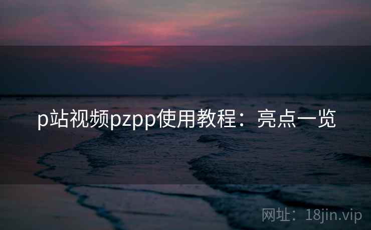 p站视频pzpp使用教程:亮点一览 第1张 p站视频pzpp使用教程:亮点一览 第1张