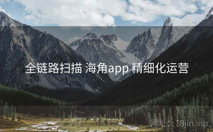 全链路扫描 海角app 精细化运营 第1张 全链路扫描 海角app 精细化运营 第1张
