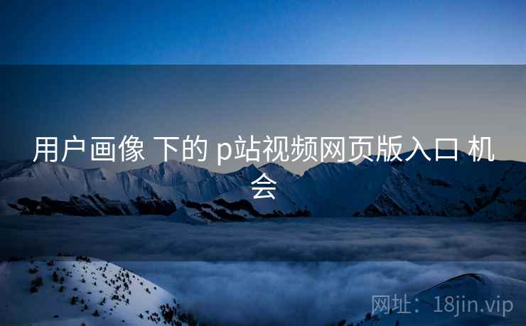 用户画像 下的 p站视频网页版入口 机会  第2张