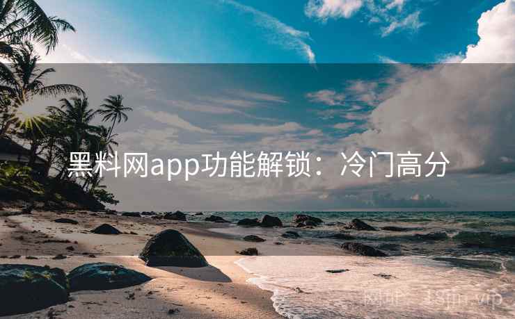 黑料网app功能解锁：冷门高分  第2张